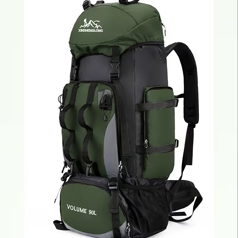 90-Liter Large Capacity Woven Strap Backpack Suitable for Both Men And Women for Outdoor Hiking And Travel